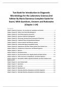 Test Bank for Introduction to Diagnostic Microbiology for the Laboratory Sciences 2nd Edition By Maria Dannessa Complete Guide For Exam| With Questions, Answers and Rationales (Chapter 1-24)