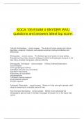  SOCA 105 EXAM 4 SNYDER WVU questions and answers latest top score.