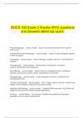  SOCA 105 Exam 3 Snyder WVU questions and answers latest top score.