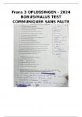 Frans 3 - Bonus/Malus Test Oplossingen Communiquer Sans Fautes