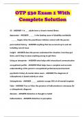 OTP 530 Exam 1 With Complete Solution