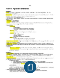 MTO: Samenvatting van Hinkle: Applied statistics (Hoofdstuk 1 t.e.m. 3) en Heiman : Research methods in psychology (hoofdstuk 1 t.e.m. 6) (Ned)