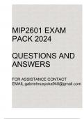 MIP2601 Exam pack 2024(Questions and answers)