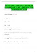 Bob Jones Chemistry Cumulative  Final Review Exam Questions With  Complete Solutions