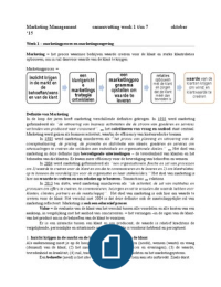 Marketing management samenvatting week 1 t/m 7