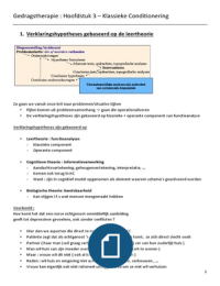 Gedragstherapie : Samenvatting H3 ( les 3 ) volledig