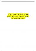 ATLS Post Test 2024 WITH QUESTIONS AND ANSWERS 100% GRADED A+