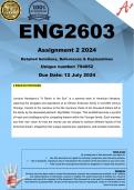 ENG2603 Assignment 2 (COMPLETE ANSWERS) 2024 (794052) - 12 July 2024