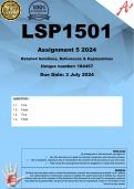 LSP1501 Assignment 5 (COMPLETE ANSWERS) 2024 (184457) - DUE 3 July 2024