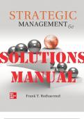 Strategic Management: Concepts ISE 6th Edition by Frank Rothaermel INSTRUCTOR'S SOLUTIONS MANUAL 