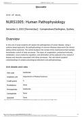  NURS1005: Human Pathophysiology NURS1005: Human Pathophysiology