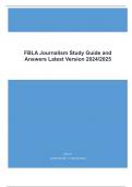 FBLA Journalism Study Guide and Answers Latest Version 2024/2025