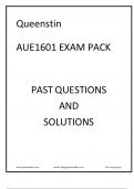 AUE1601 EXAM PACK       PAST QUESTIONS AND SOLUTIONS