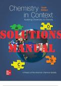 Chemistry in Context 10th Edition by American Chemical Society SOLUTIONS MANUAL