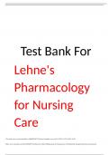 (Test Bank For Lehne's Pharmacology for Nursing Care  11th Edition By Jacqueline Burchum, Laura RosenthalSOLUTION MANUAL)Test Bank For Lehne's Pharmacology for Nursing Care  11th Edition By Jacqueline Burchum, Laura Rosenthal
