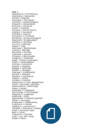 Market leader upper intermediate Unit 1 t/m 12 woordenlijst