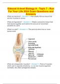 Edexcel A-level Biology A - Topic 7 : Run For Your Life 2024 Exam Questions and Answers