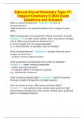 Edexcel A level Chemistry Topic 17: Organic Chemistry II 2024 Exam Questions and Answers