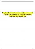 Physical Examination and Health Assessment CANADIAN 3rd Edition Jarvis Test Bank/ Chapters 1-31/ Pages 387