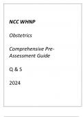 (NCC) WHNP Obstetrics Comprehensive Pre-Assessment Guide Q & S 2024