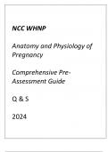 (NCC) WHNP (Anatomy and Physiology of Pregnancy) Comprehensive Pre-Assessment Guide Q & S 2024