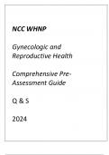 (NCC) WHNP Gynecologic and Reproductive Health Comprehensive Pre-Assessment Guide Q & S 2024
