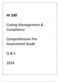 (HU) HI 330 Coding Management & Compliance Comprehensive Pre-Assessment Guide Q & S 2024