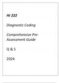 (HU) HI 222 Diagnostic Coding Comprehensive Pre-Assessment Guide Q & S 2024.