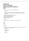 (Drexel) CHEM 101 General Chemistry Final Exam Make Up Review 2024