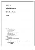 (Drexel) HSCI 201 Health Assessment Final Exam Review 2024