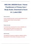 NSG 554 | NSG554 Exam 1 Nurse Practitioners in Primary Care I Study Guide | Download to Score A+ | Latest 2024