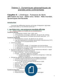 L'Amérique, puissance du Nord et affirmation du Sud (Etats-Unis - Brésil)
