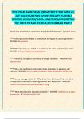 2024 LOCAL ANESTHESIA PROMETRIC EXAM and LOCAL  ANESTHESIA BOARD EXAM WITH REAL EXAM QUESTIONS AND ANSWERS (100% CORRECT ANSWERS)/  LOCAL ANESTHESIA PROMETRIC/BOARD TEST PREP QS  AND AS 2024/2025 (BRAND NEW!!)