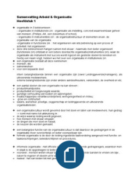 Samenvatting Management & Organisatie