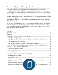 Moresprudentie in leesbare taal - samenvatting van de belangrijkste hoofstukken