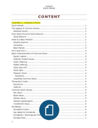 Stock Markets SKM1 - IBMS - Fundamentals of Investing