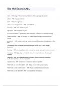 Bio 182 Exam 2 ASU Questions And Answers