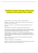   Certified Floodplain Manager (CFM) Exam questions and answers 100% verified.