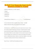 NC BLET First Responder Exam Guided  Questions |Graded A+| #Latest