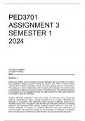 PED3701 ASSIGNMENT 3 SEMESTER 1 2024