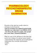 PHARMACOLOGY: PSYCHOTHERAPEUTIC DRUGS EXAMINATION