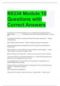 N5334 Module 10 Questions with Correct Answers 