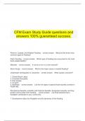  CFM Exam Study Guide questions and answers 100% guaranteed success.