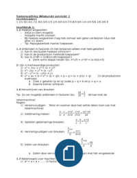 Wiskunde voor het hoger onderwijs deel A H1,3,4,6 (gedeeltelijk)