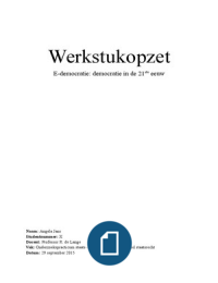 Werkstukopzet OZP staatsrecht