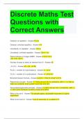 Discrete Maths Test Questions with Correct Answers 