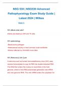 NSG 530 | NSG530 Advanced Pathophysiology Exam  2 Study Guide Rated A | Latest 2024 | Wilkes 