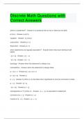 Discrete Math Questions with Correct Answers 