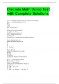 Discrete Math Dump Test with Complete Solutions