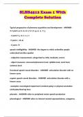 SLHS4512 Exam 1 With Complete Solution